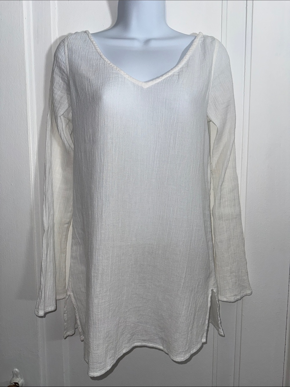 J. Crew 100% cotton white tunic size XS